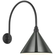 Academy Arched Mack 19.5" Barn Light Outdoor Wall Lantern in Matte Black