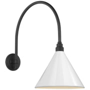 Academy Arched Mack 19.5" Barn Light Outdoor Wall Lantern in Matte Black