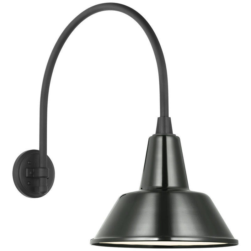 Academy Arched Mack 19.5" Barn Light Outdoor Wall Lantern in Matte Black