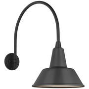 Academy Arched Mack 19.5" Barn Light Outdoor Wall Lantern in Matte Black