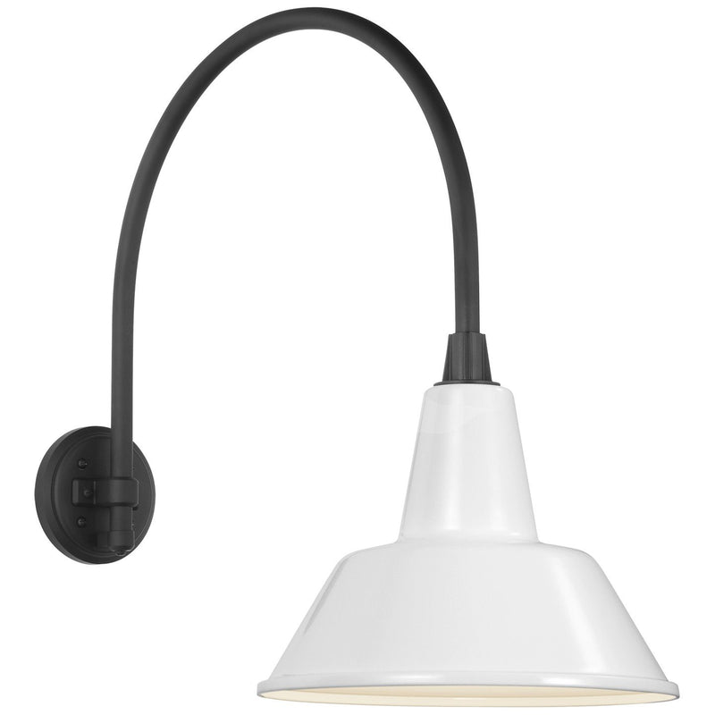 Academy Arched Mack 19.5" Barn Light Outdoor Wall Lantern in Matte Black