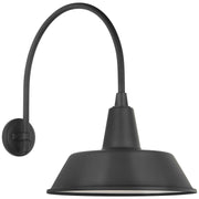 Academy Arched Mack 19.5" Barn Light Outdoor Wall Lantern in Matte Black