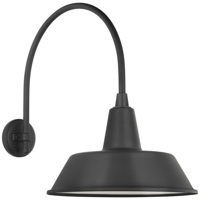 Academy Arched Mack 19.5" Barn Light Outdoor Wall Lantern in Matte Black