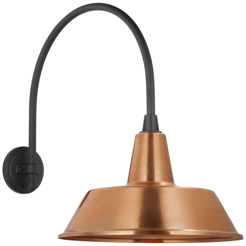 Academy Arched Mack 19.5" Barn Light Outdoor Wall Lantern in Matte Black