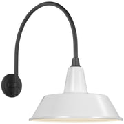 Academy Arched Mack 19.5" Barn Light Outdoor Wall Lantern in Matte Black