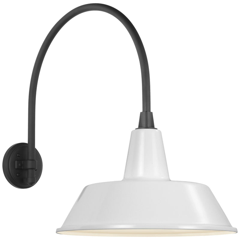 Academy Arched Mack 19.5" Barn Light Outdoor Wall Lantern in Matte Black