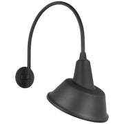 Academy Arched Mack 19.5" Barn Light Outdoor Wall Lantern in Matte Black