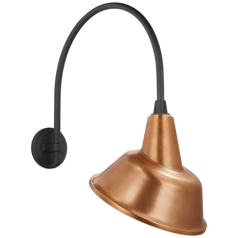 Academy Arched Mack 19.5" Barn Light Outdoor Wall Lantern in Matte Black