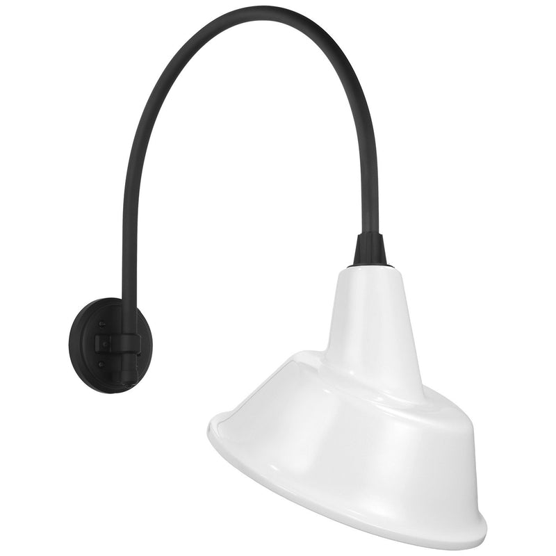 Academy Arched Mack 19.5" Barn Light Outdoor Wall Lantern in Matte Black