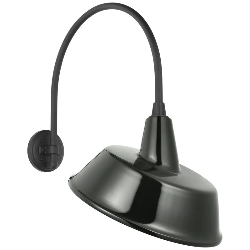 Academy Arched Mack 19.5" Barn Light Outdoor Wall Lantern in Matte Black