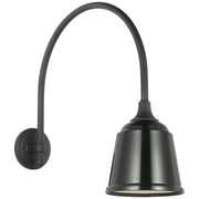 Academy Arched Mack 19.5" Barn Light Outdoor Wall Lantern in Matte Black