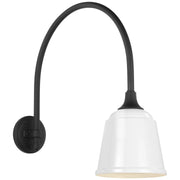 Academy Arched Mack 19.5" Barn Light Outdoor Wall Lantern in Matte Black