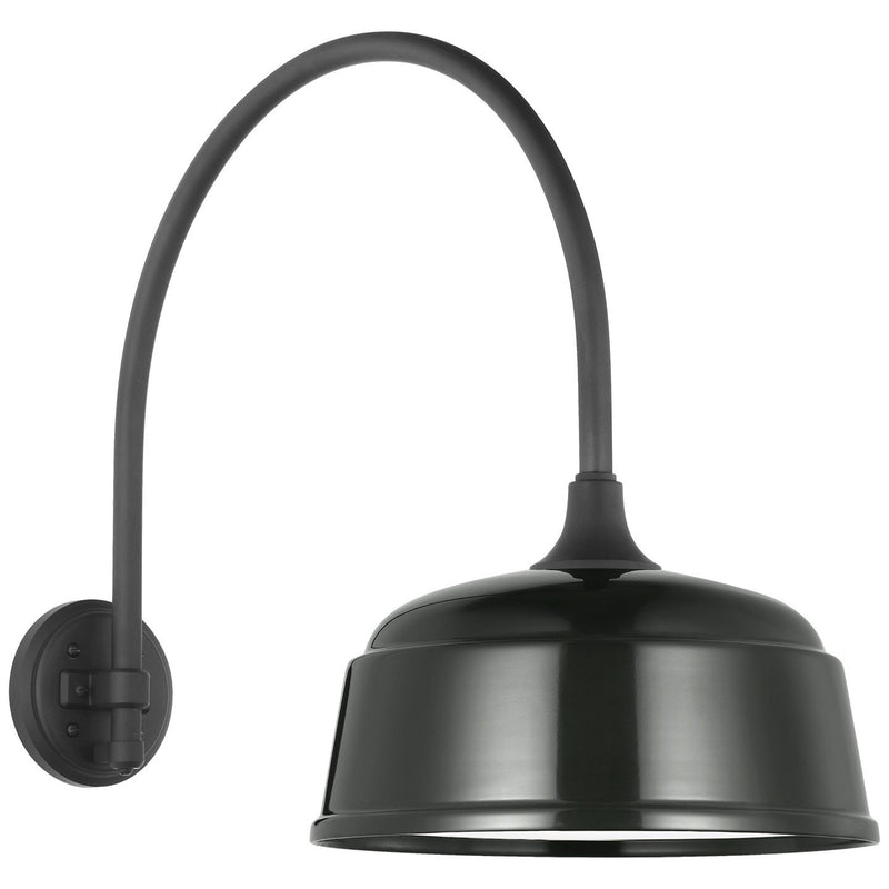 Academy Arched Mack 19.5" Barn Light Outdoor Wall Lantern in Matte Black