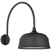 Academy Arched Mack 19.5" Barn Light Outdoor Wall Lantern in Matte Black