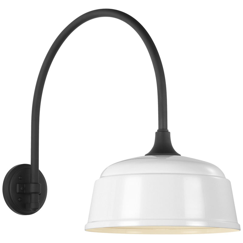 Academy Arched Mack 19.5" Barn Light Outdoor Wall Lantern in Matte Black