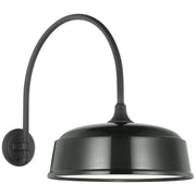 Academy Arched Mack 19.5" Barn Light Outdoor Wall Lantern in Matte Black