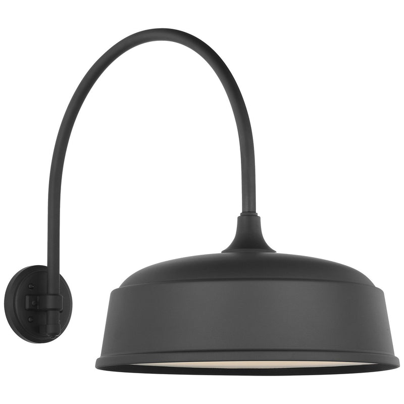 Academy Arched Mack 19.5" Barn Light Outdoor Wall Lantern in Matte Black