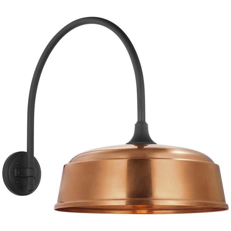 Academy Arched Mack 19.5" Barn Light Outdoor Wall Lantern in Matte Black