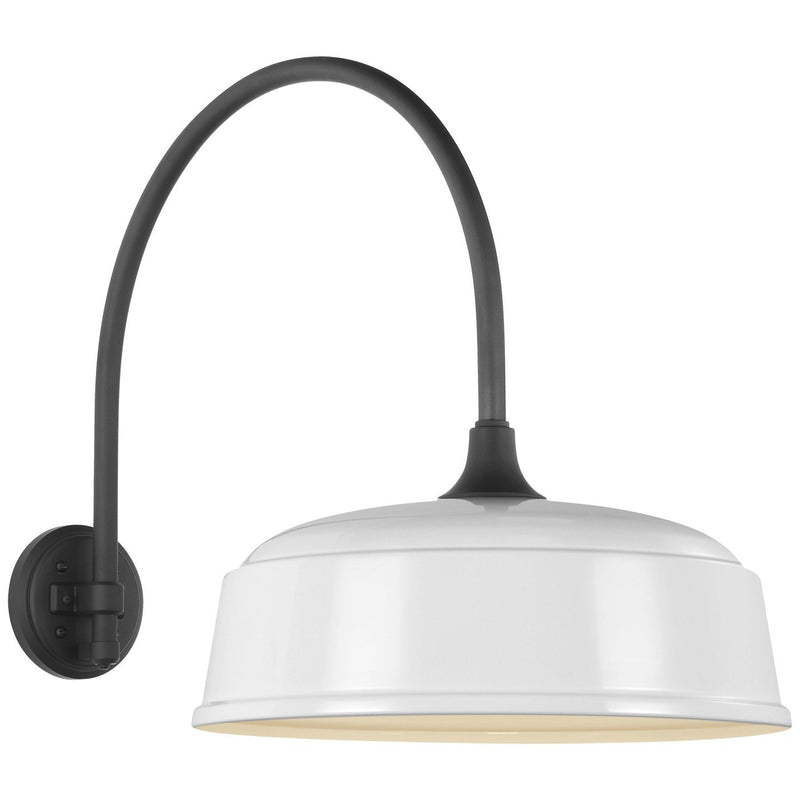 Academy Arched Mack 19.5" Barn Light Outdoor Wall Lantern in Matte Black