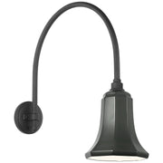 Academy Arched Mack 19.5" Barn Light Outdoor Wall Lantern in Matte Black