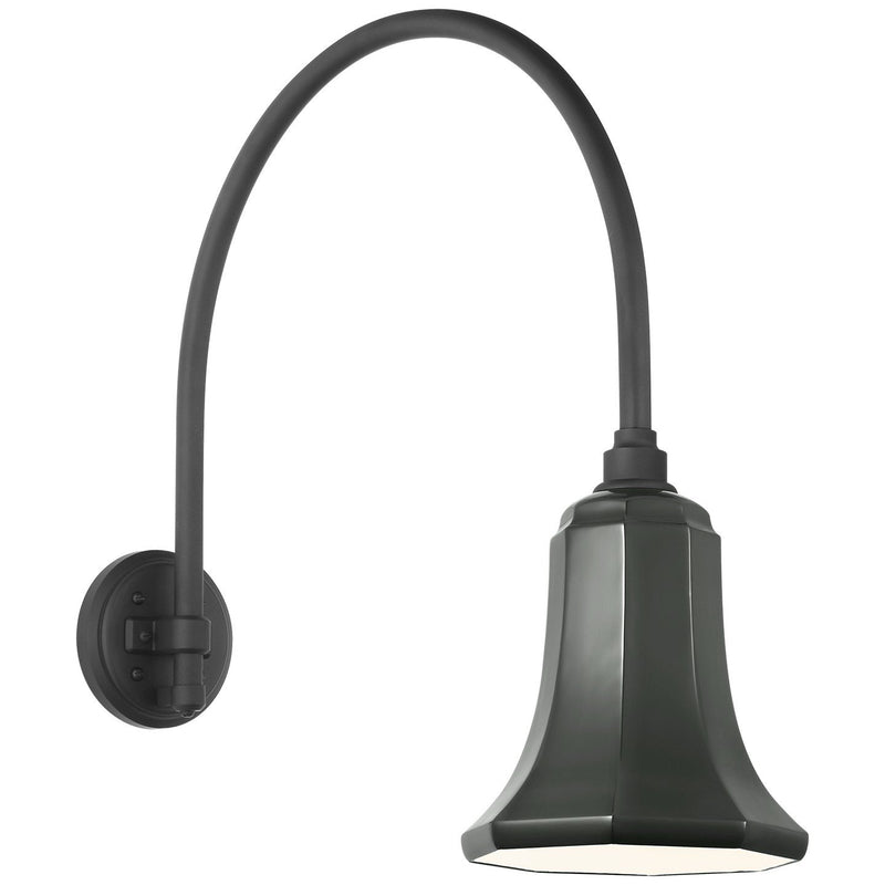 Academy Arched Mack 19.5" Barn Light Outdoor Wall Lantern in Matte Black
