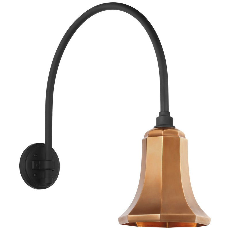 Academy Arched Mack 19.5" Barn Light Outdoor Wall Lantern in Matte Black