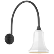 Academy Arched Mack 19.5" Barn Light Outdoor Wall Lantern in Matte Black
