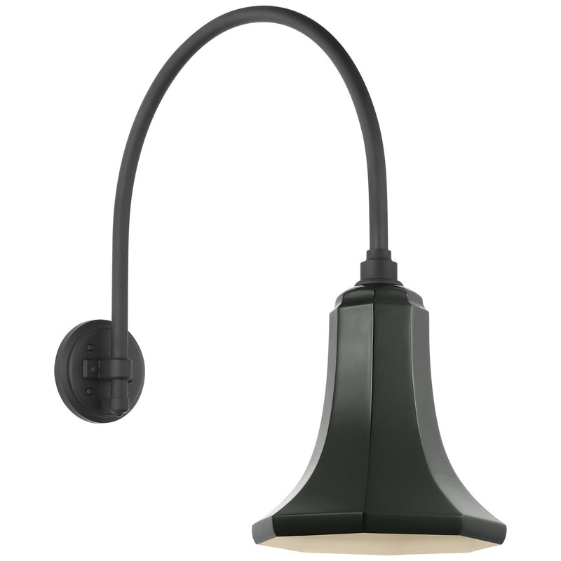 Academy Arched Mack 19.5" Barn Light Outdoor Wall Lantern in Matte Black