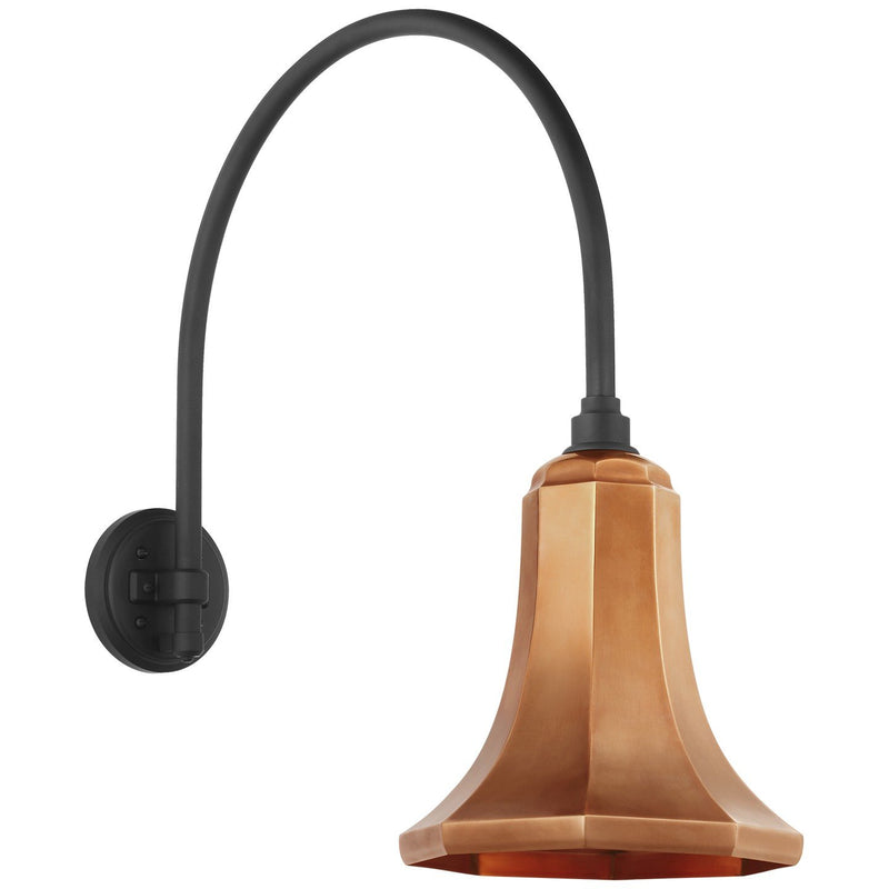 Academy Arched Mack 19.5" Barn Light Outdoor Wall Lantern in Matte Black