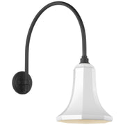 Academy Arched Mack 19.5" Barn Light Outdoor Wall Lantern in Matte Black