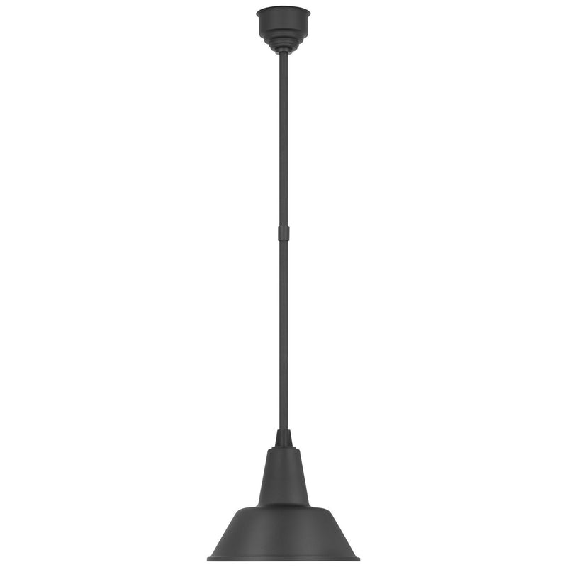 Academy Bowers 12.5" Outdoor Pendant in Matte Black