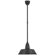 Academy Bowers 16" Outdoor Pendant in Matte Black
