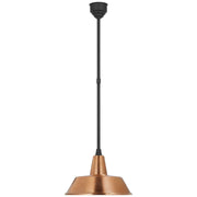 Academy Bowers 16" Outdoor Pendant in Matte Black