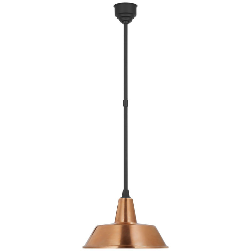 Academy Bowers 16" Outdoor Pendant in Matte Black