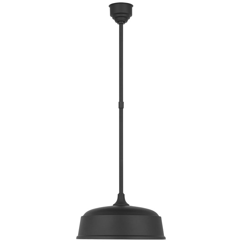 Academy Rockhouse 16" Outdoor Pendant in Matte Black