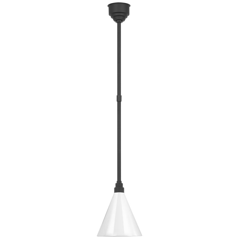 Academy Conical Savannah 9" Outdoor Pendant in Matte Black