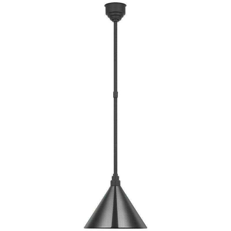 Academy Conical Savannah 12.5" Outdoor Pendant in Matte Black