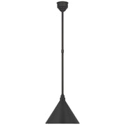 Academy Conical Savannah 12.5" Outdoor Pendant in Matte Black