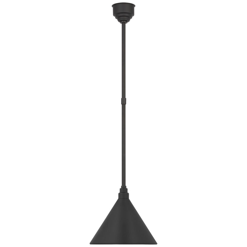 Academy Conical Savannah 12.5" Outdoor Pendant in Matte Black