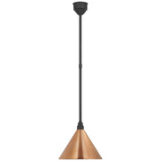 Academy Conical Savannah 12.5" Outdoor Pendant in Matte Black
