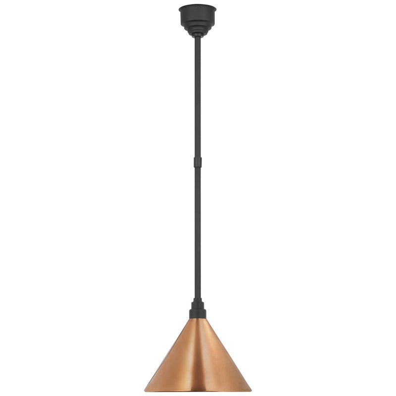 Academy Conical Savannah 12.5" Outdoor Pendant in Matte Black