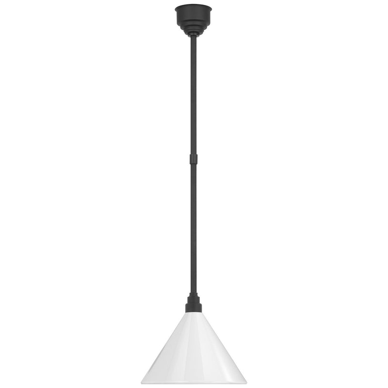 Academy Conical Savannah 12.5" Outdoor Pendant in Matte Black