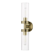 Ludlow 2-Light ADA Bath Vanity Light in Antique Brass