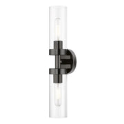 Ludlow 2-Light ADA Bath Vanity Light in Black Chrome