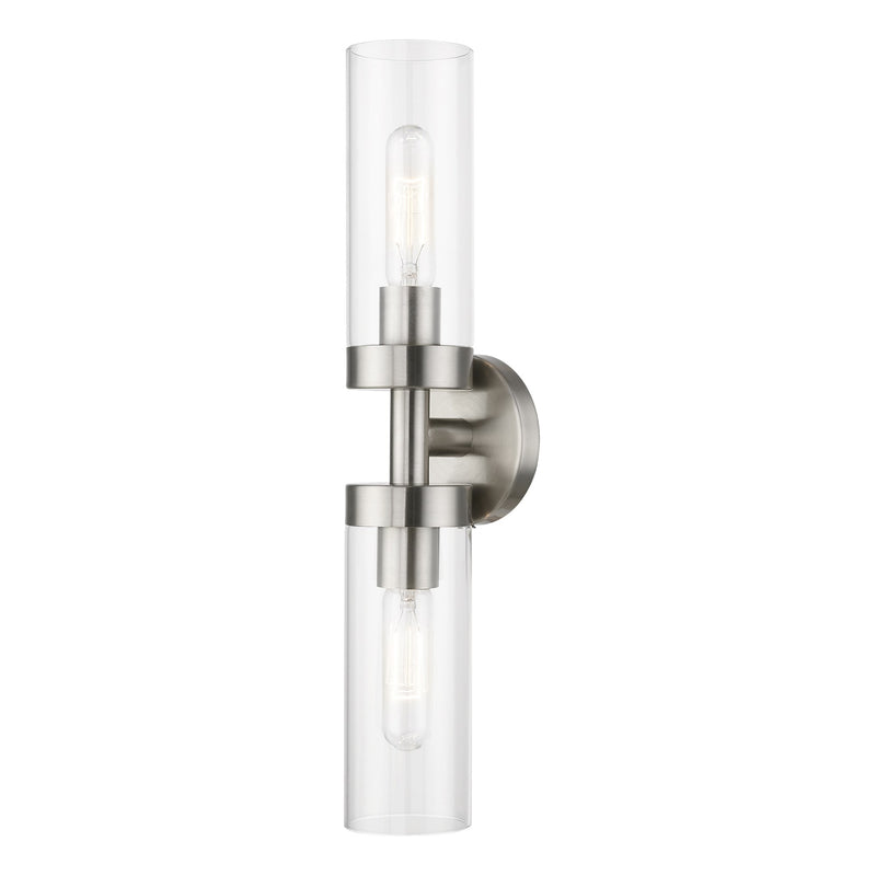 Ludlow 2-Light ADA Bath Vanity Light in Brushed Nickel