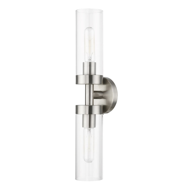 Ludlow 2-Light ADA Bath Vanity Light in Brushed Nickel