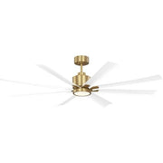 Flera Smart 65" LED Ceiling Fan in Burnished Brass