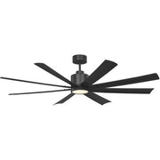 Flera Smart 65" LED Ceiling Fan in Midnight Black