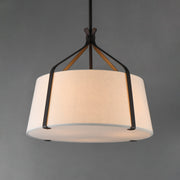 Bandera 20" 3 Light Pendant in Dark Bronze