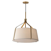 Bandera 20" 3 Light Pendant in Natural Aged Brass